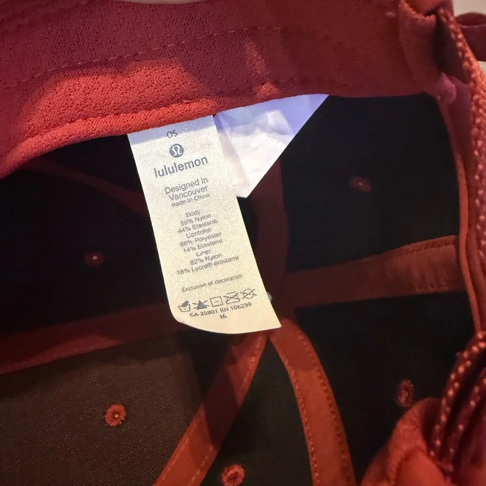 Lululemon Athletica Red Baseball Cap One Size